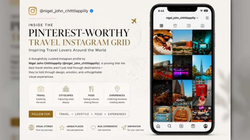 Inside the Pinterest-Worthy Travel Instagram Grid Inspiring Travel Lovers Around the World | Nigel John Chittillappilly
